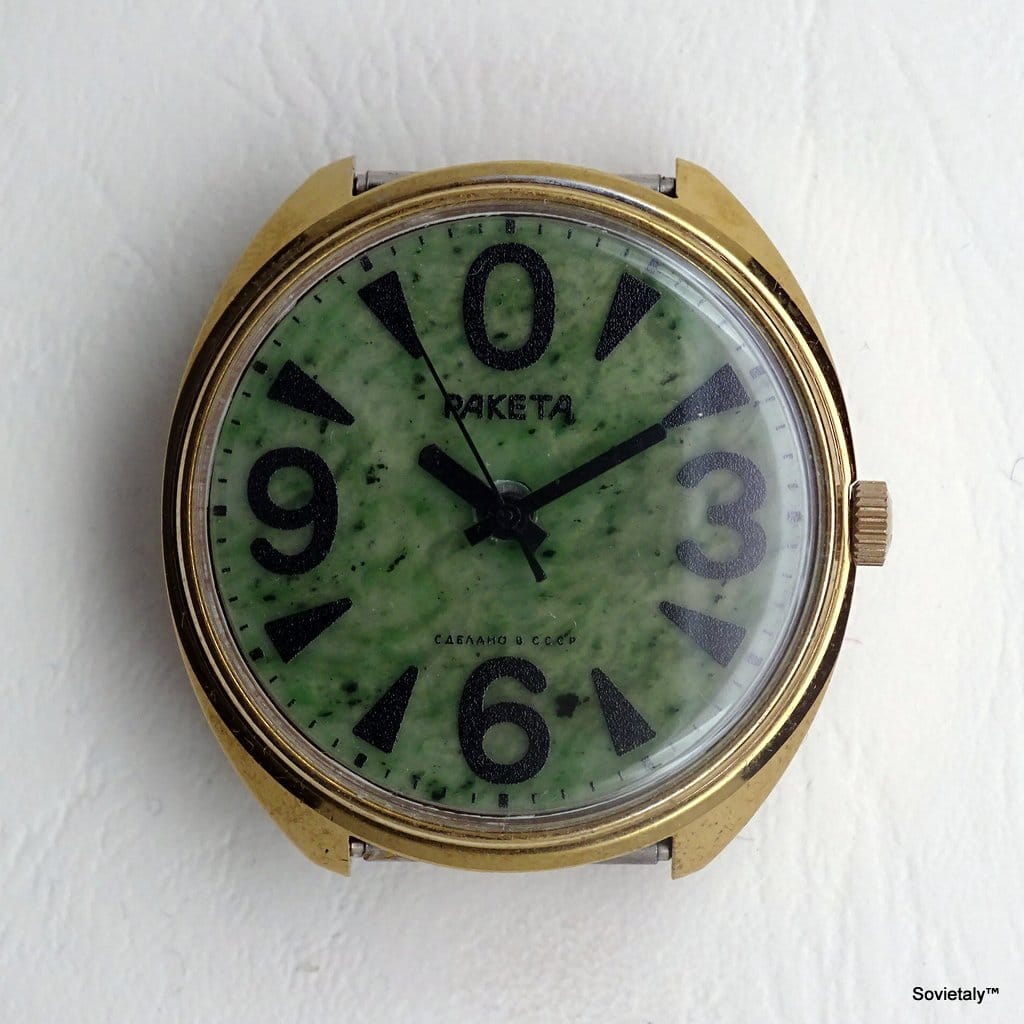 soviet watch Raketa Big Zero Nephrite