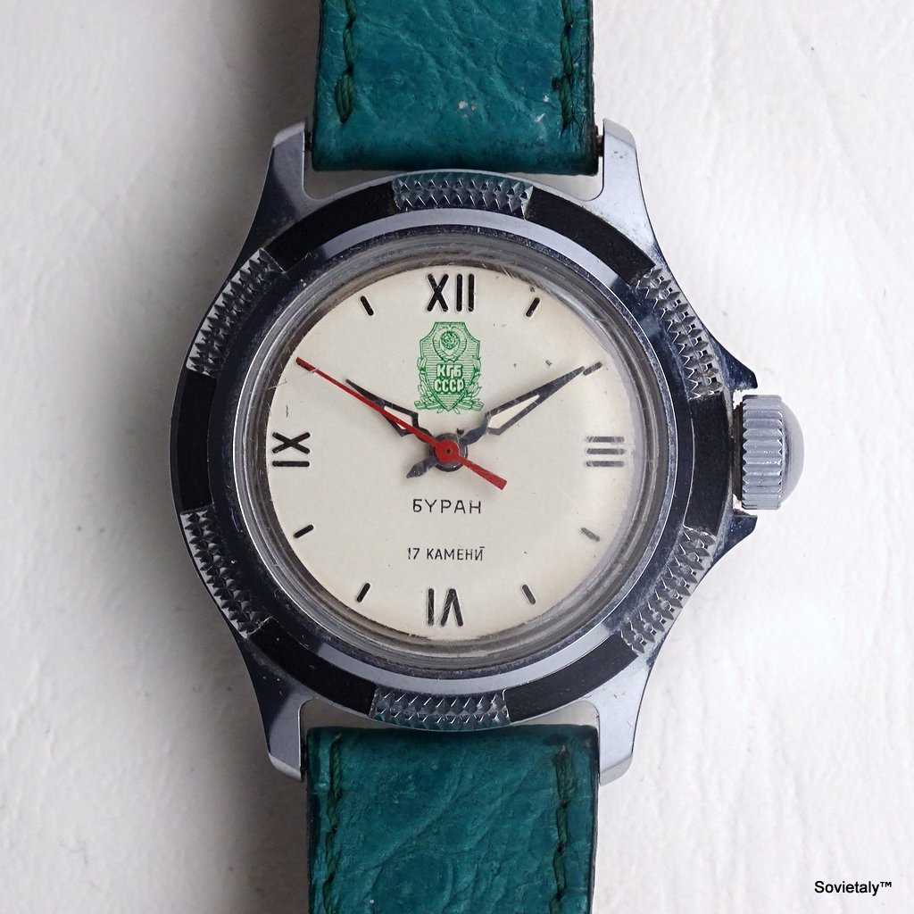 Orologio Vostok Buran KGB - quadrante con logo KGB