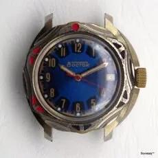 russian watch Vostok Komandirskie asimmetric case