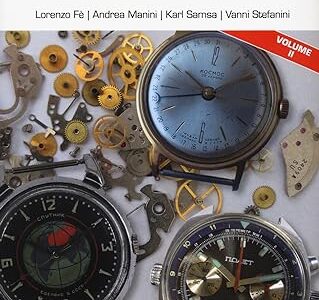 Copertina del libro "Orologi Russi da Collezione" con immagini di orologi e componenti meccanici