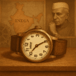 Orologio vintage con sfondo indiano.